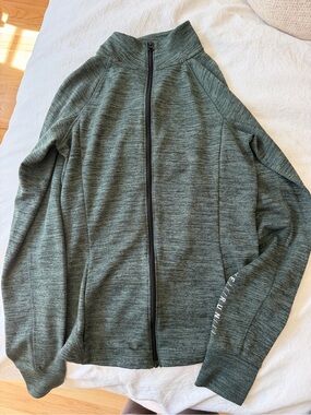 Aeropostale Olive Full-Zip Sweater Jacket